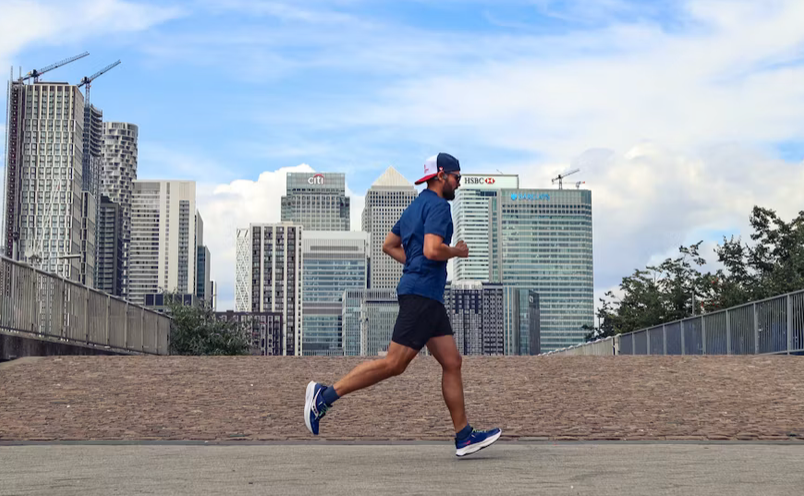 Runner exercising outdoors